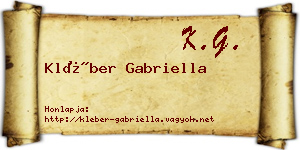 Kléber Gabriella névjegykártya