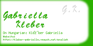 gabriella kleber business card
